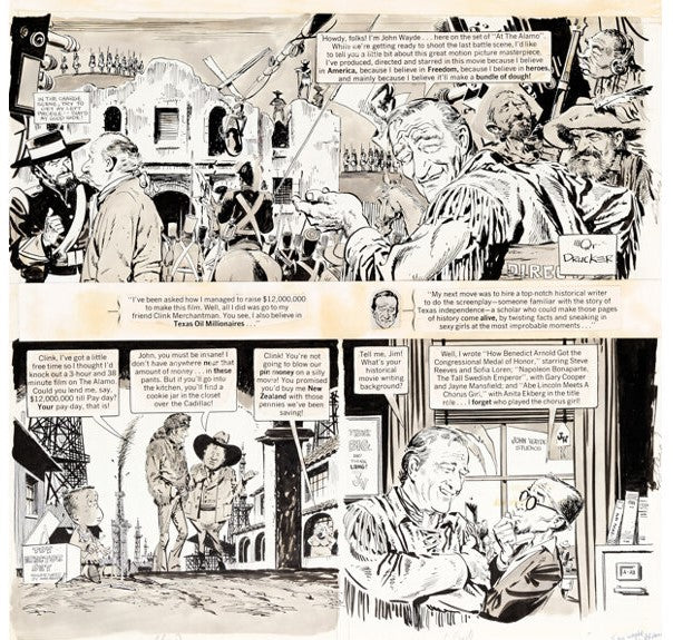 MAD Visits John Wayde on the Set of The Alamo - Mort Drucker