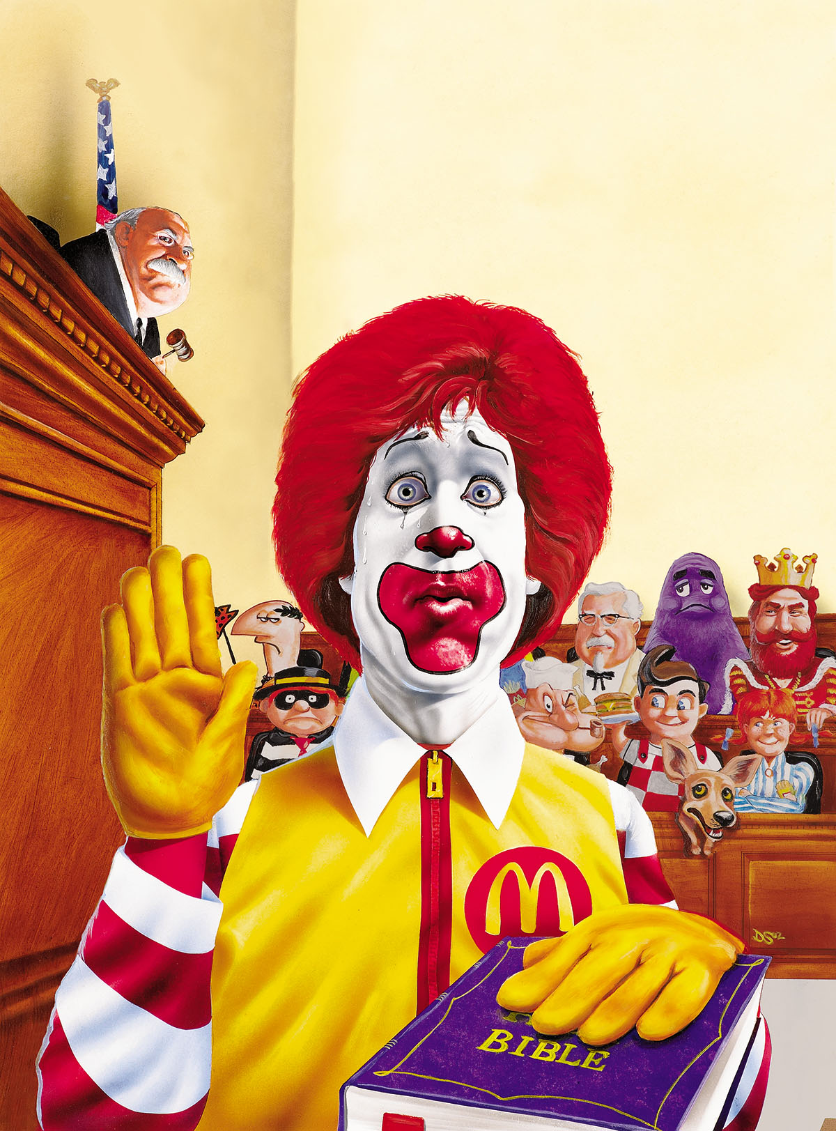 Ronald McDonald is Sworn in Before a Jury of His Peers - Dale Stephanos