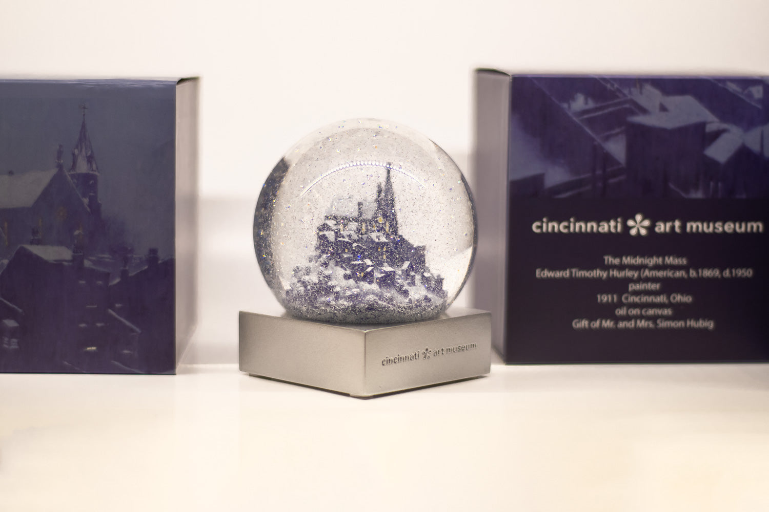 The  Midnight Mass Snow Globe exclusively created for the Cincinnati Art Museum