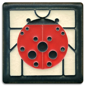 4x4 Charley Harper Ladybug Art Tile