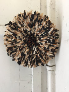 Small Guinea Fowl Feathered Headdress made in Cameroon