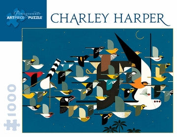 Charley Harper Mystery of the Missing Migrants 1000 piece Jigsaw Puzzle
